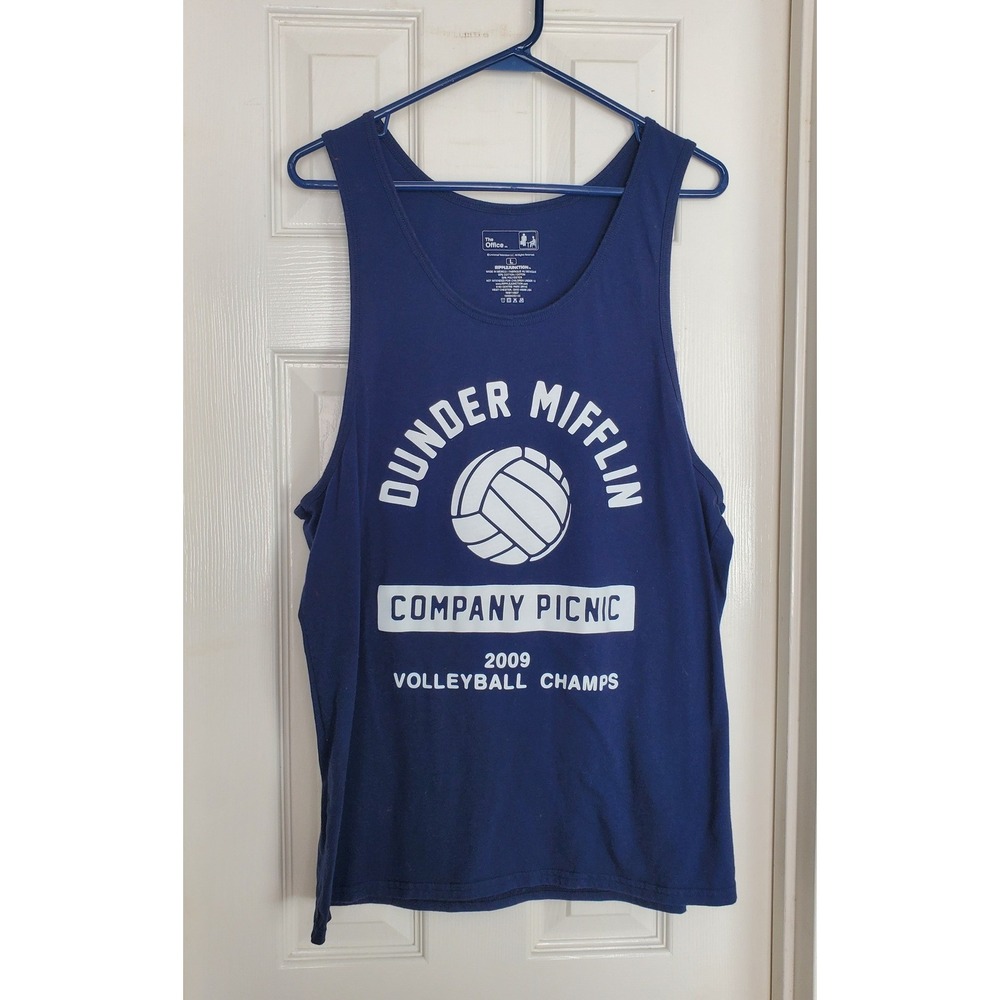 Ripple Junction The Office Tank Top Blue Dunder Mifflin Volleyball Champs Large